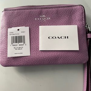 Lavender Coach Wristlet